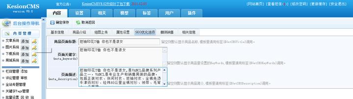 SEO优化选项设置 SEO优化选项设置