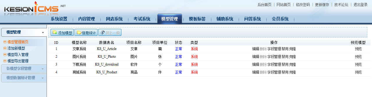 KESION新版新功效体验之旅-----模子治理(NET版) 第 1 张