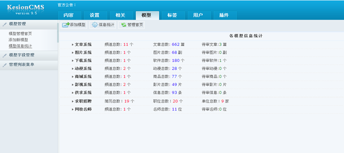 4.1.3 模子统计